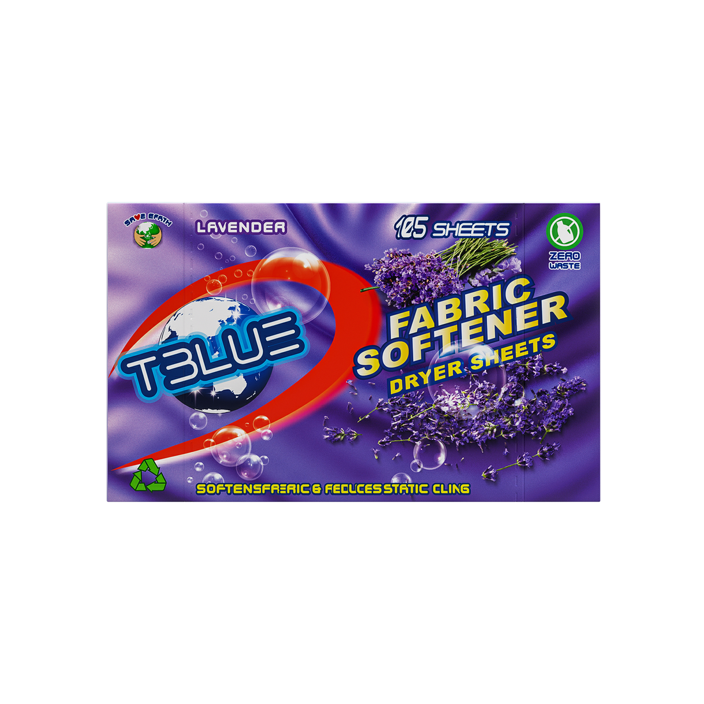 Tblue Fabric Softener Dryer Sheet - Eco Friendly Scented 105 Sheets TBLUE