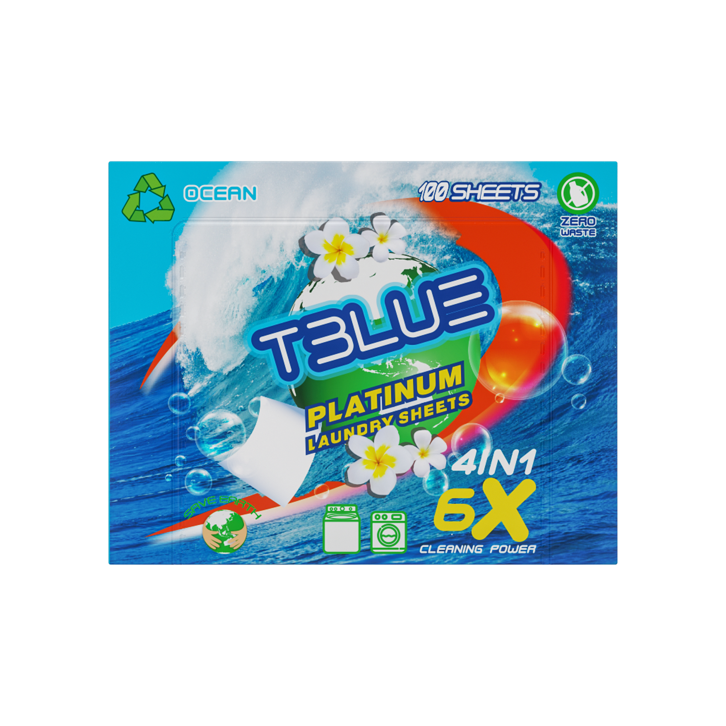 Tblue Eco-Friendly Laundry Detergent Sheets TBLUE
