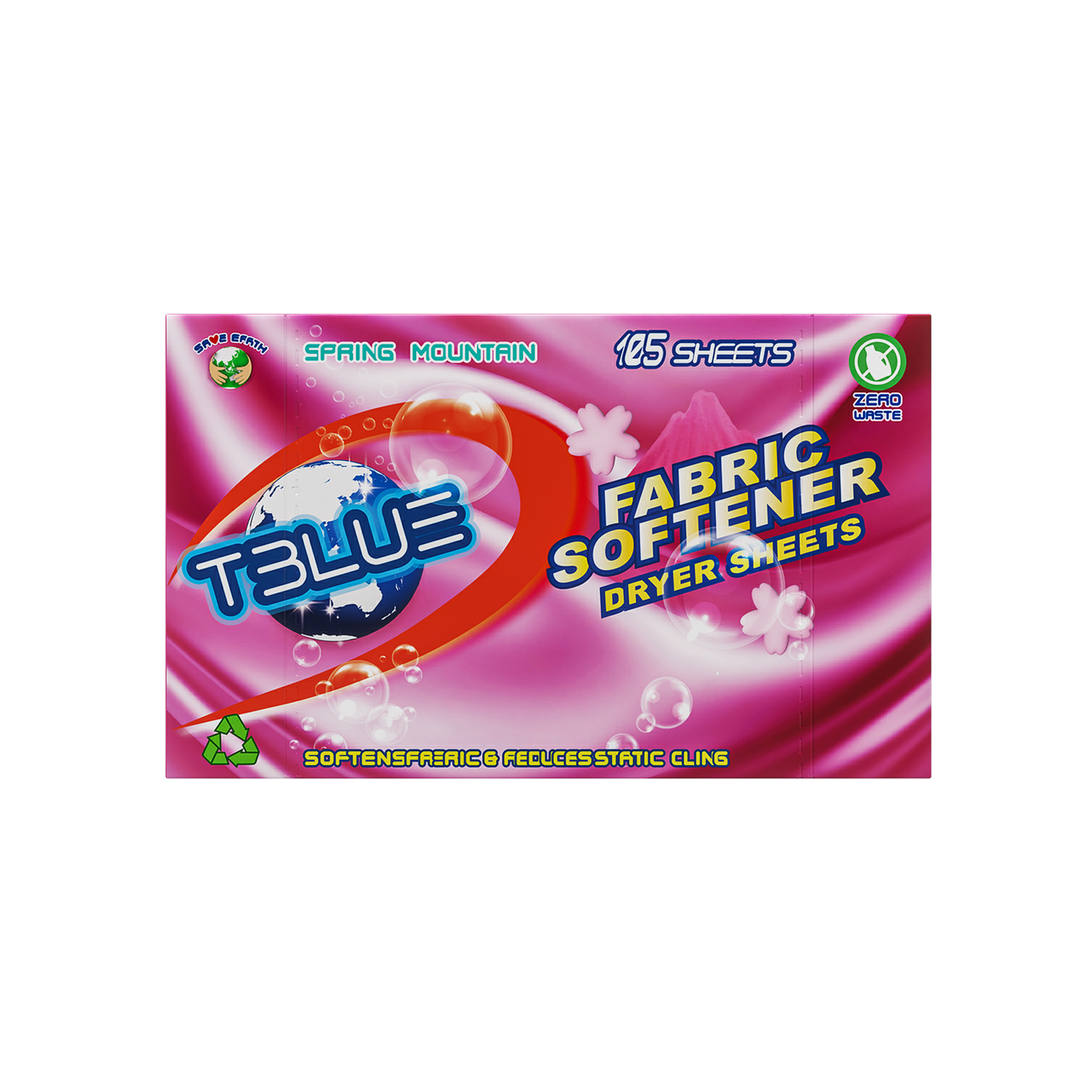Tblue Fabric Softener Dryer Sheet - Eco Friendly Scented 105 Sheets TBLUE