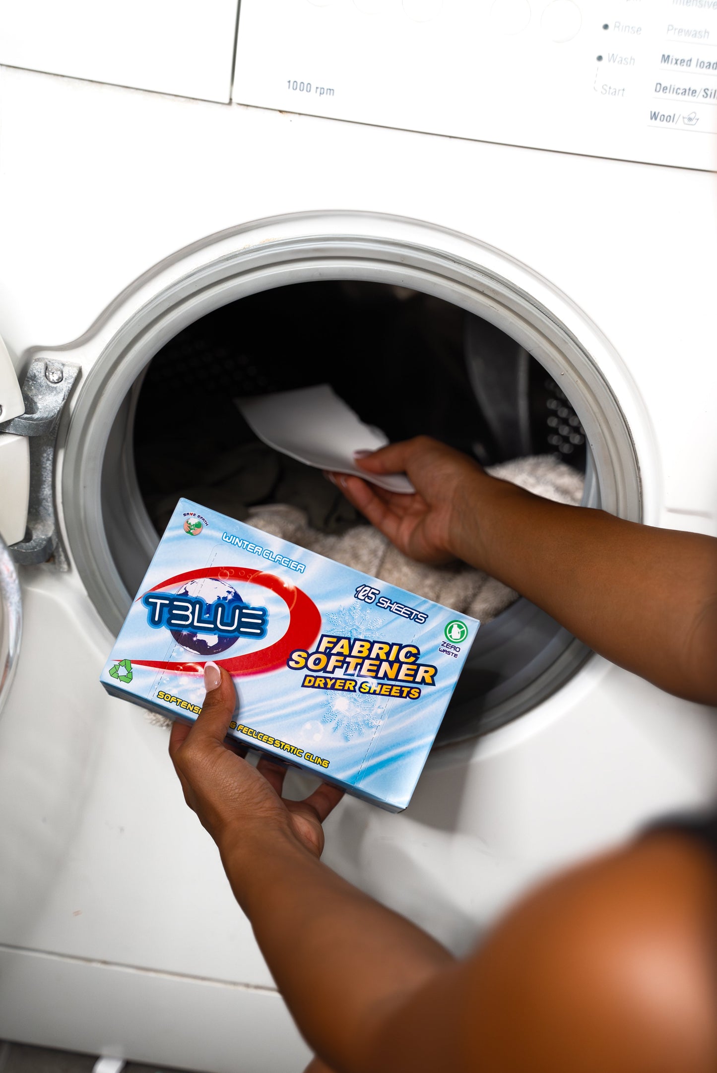 Tblue Fabric Softener Dryer Sheet - Eco Friendly Scented 105 Sheets TBLUE