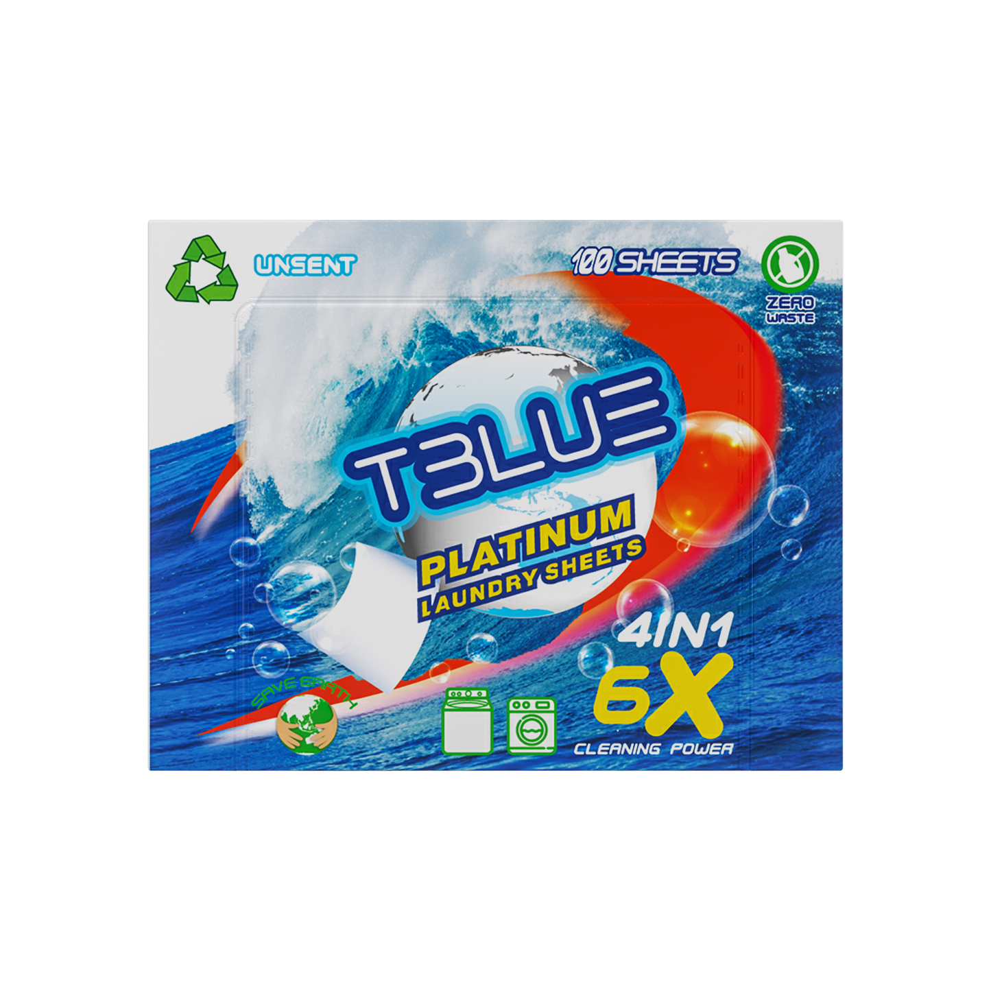 Tblue Eco-Friendly Laundry Detergent Sheets TBLUE
