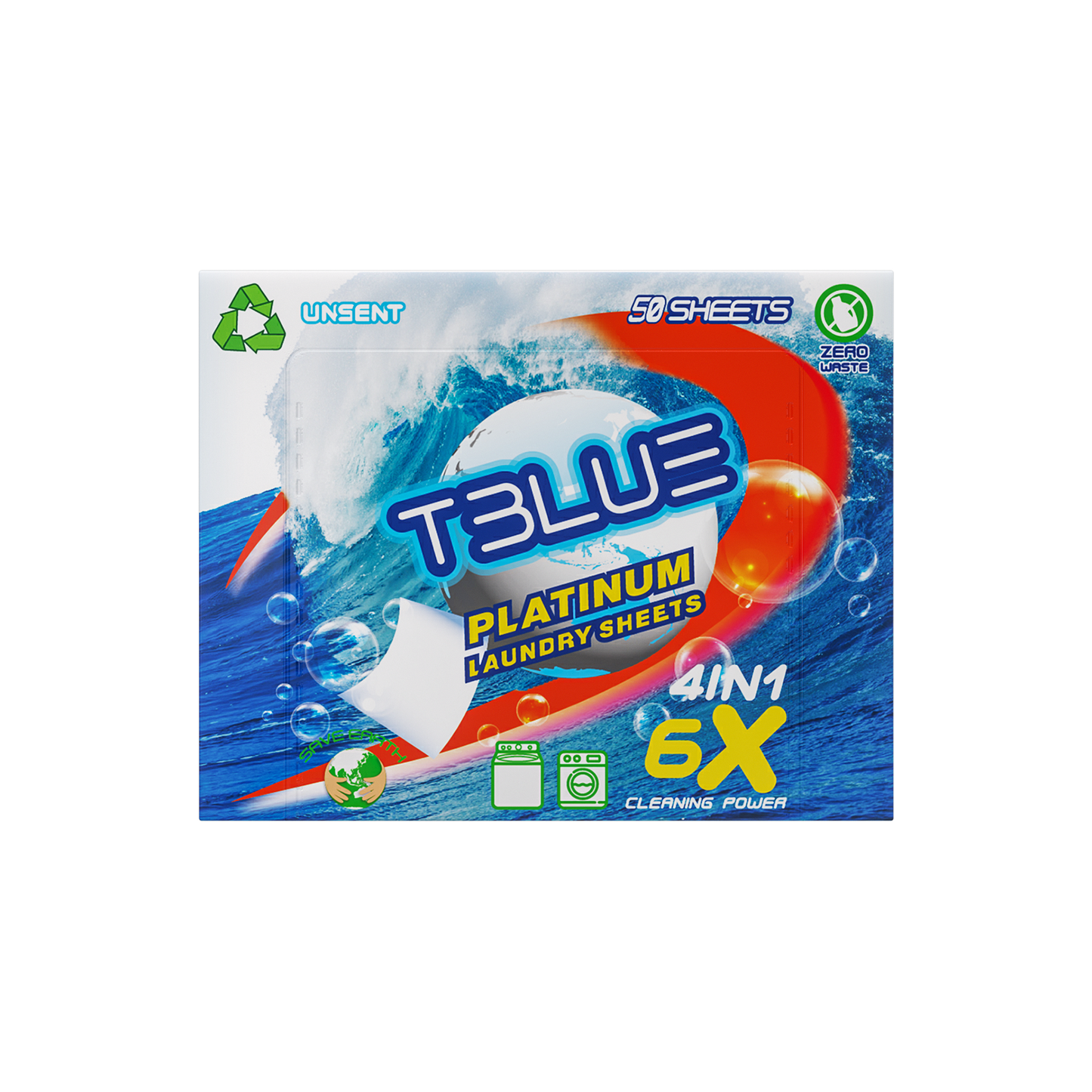 Tblue Eco-Friendly Laundry Detergent Sheets TBLUE