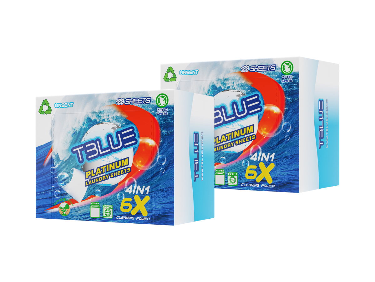 TBLUE Laundry detergent Sheet 100 Loads - Twin Pack