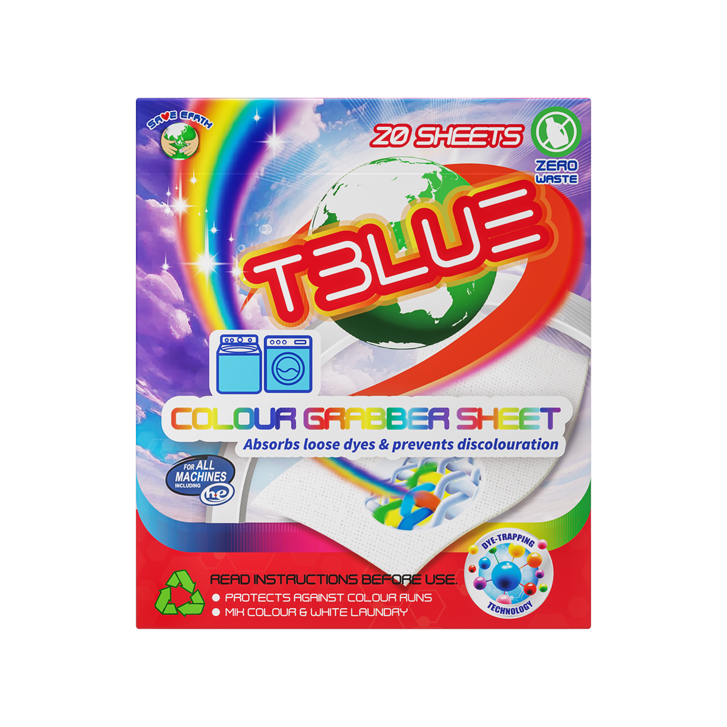 Tblue Colour Grabber Laundry Sheets - Eco Friendly Colour Catcher Laundry Sheets