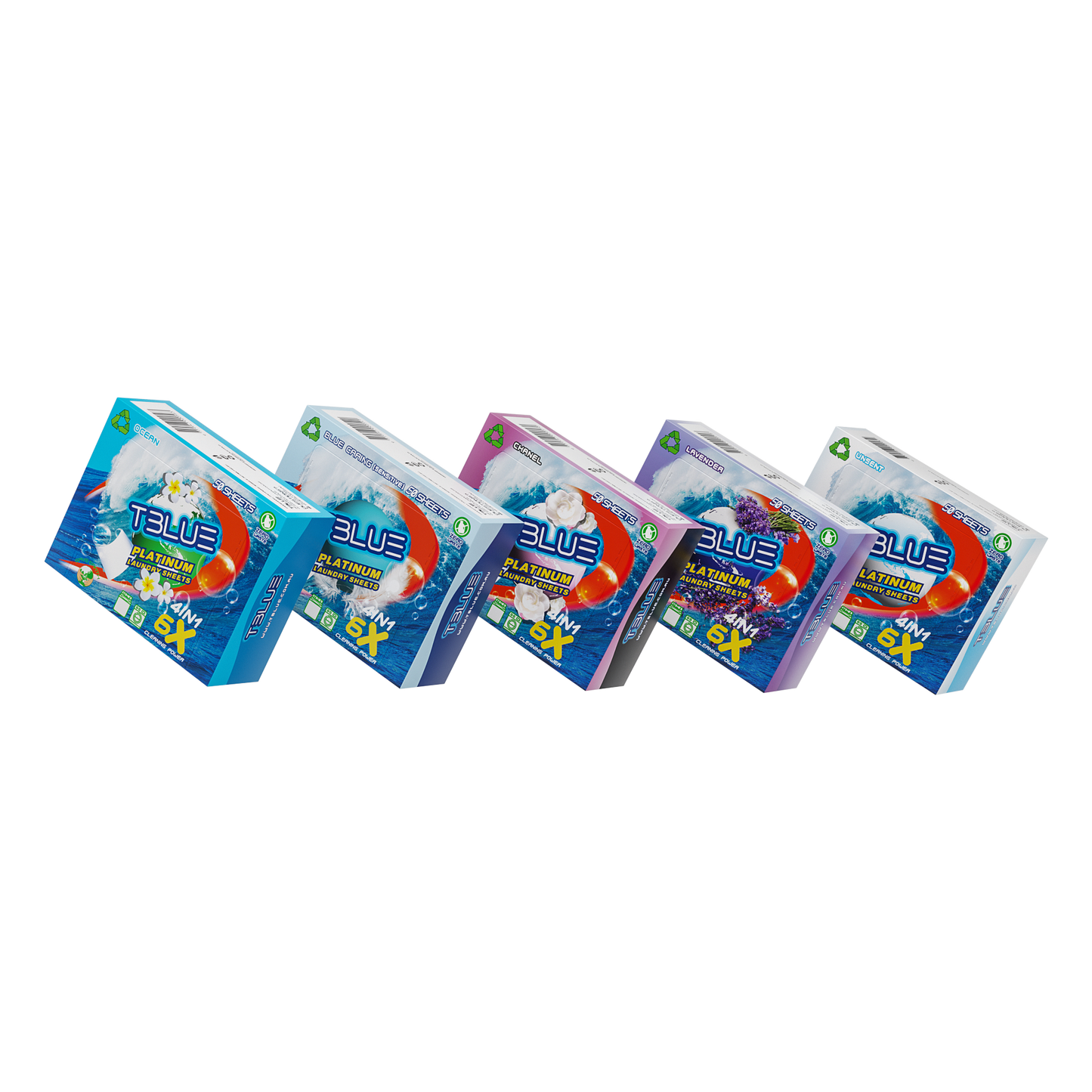 5 Pack Laundry Detergent 50 Sheets