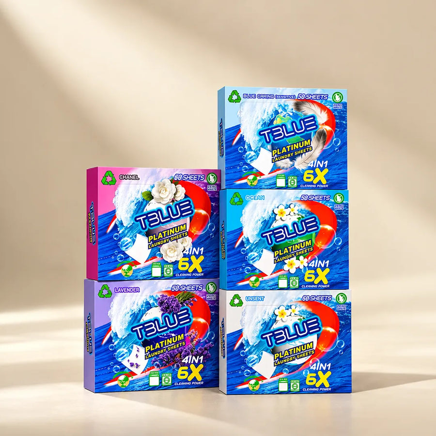 5 Pack Laundry Detergent 50 Sheets