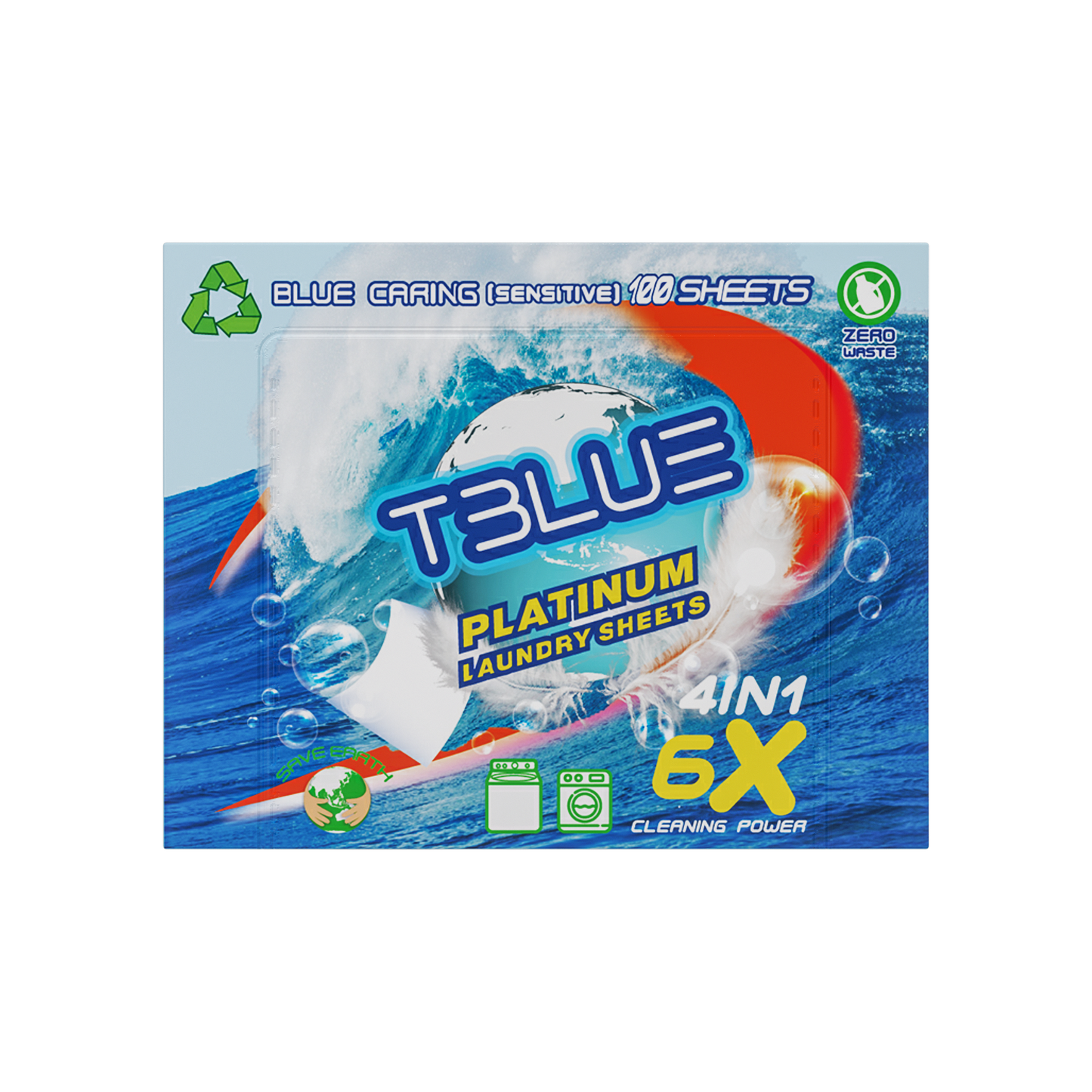 Tblue Eco-Friendly Laundry Detergent Sheets