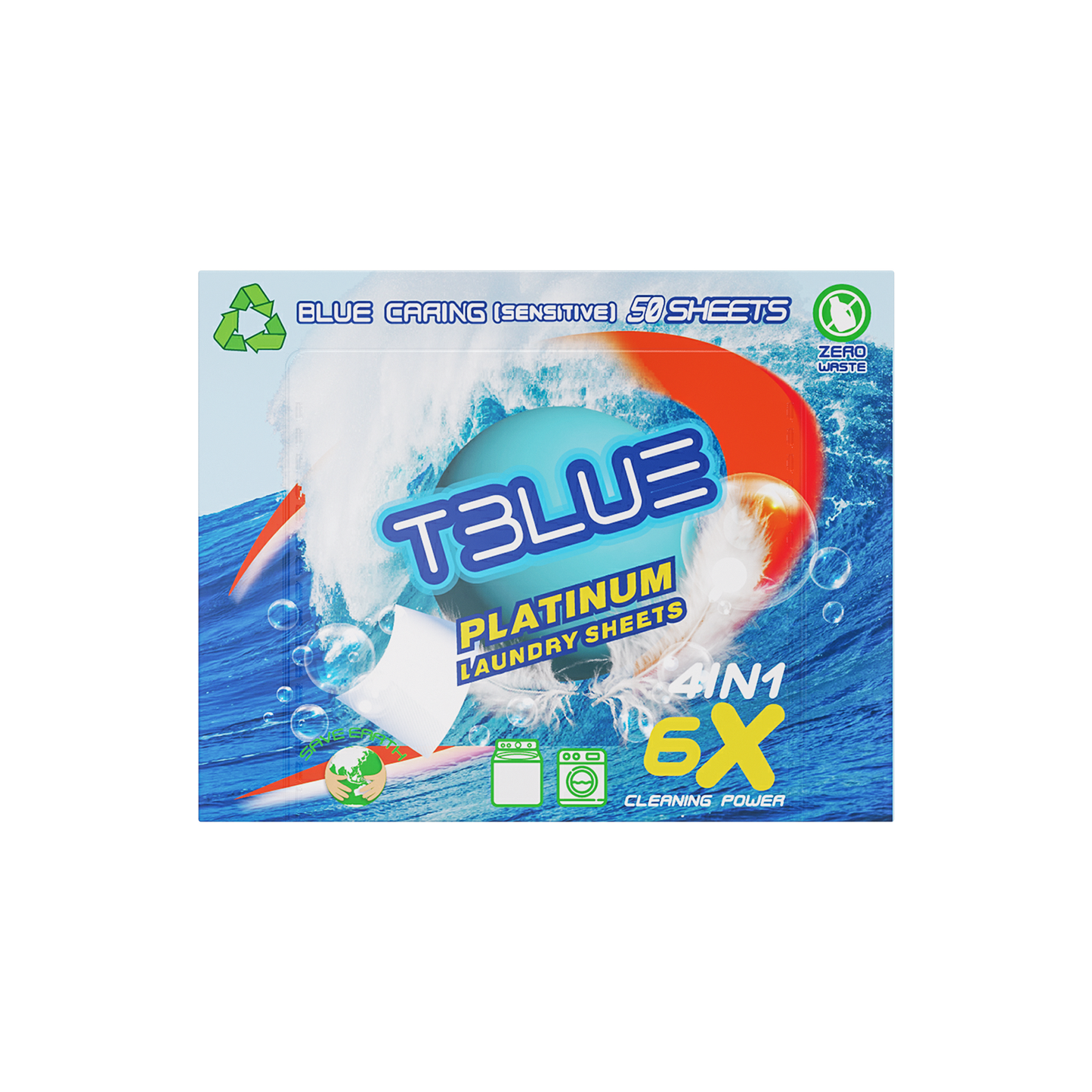 Tblue Eco-Friendly Laundry Detergent Sheets